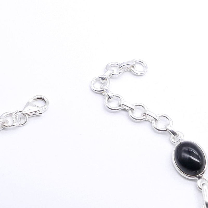 Onyx - silver bracelet