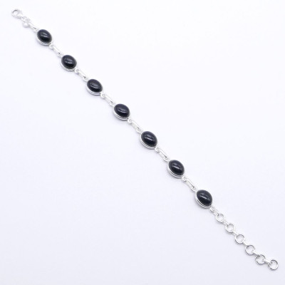 Onyx - silver bracelet