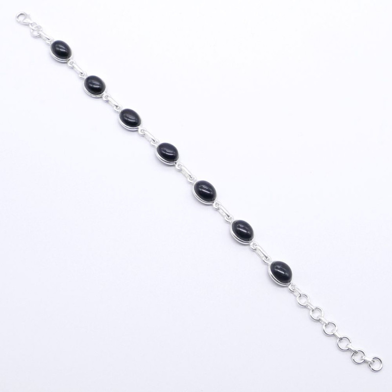Onyx - silver bracelet