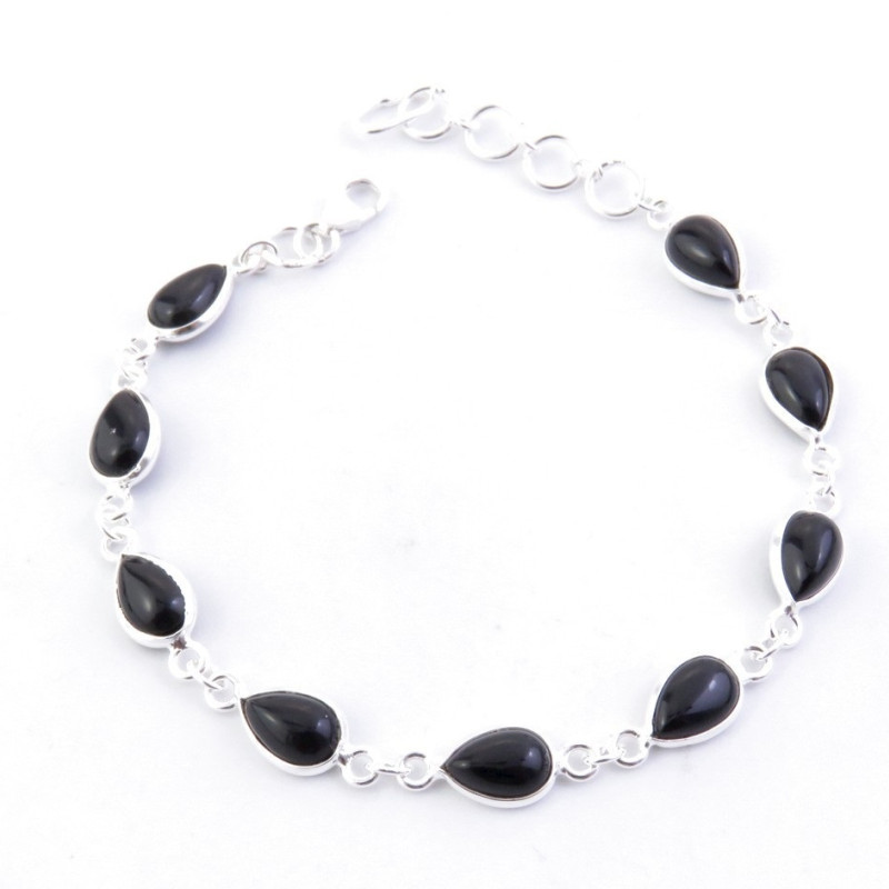 Onyx - silver bracelet