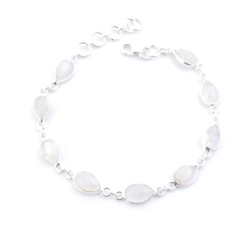 Moonstone - silver bracelet