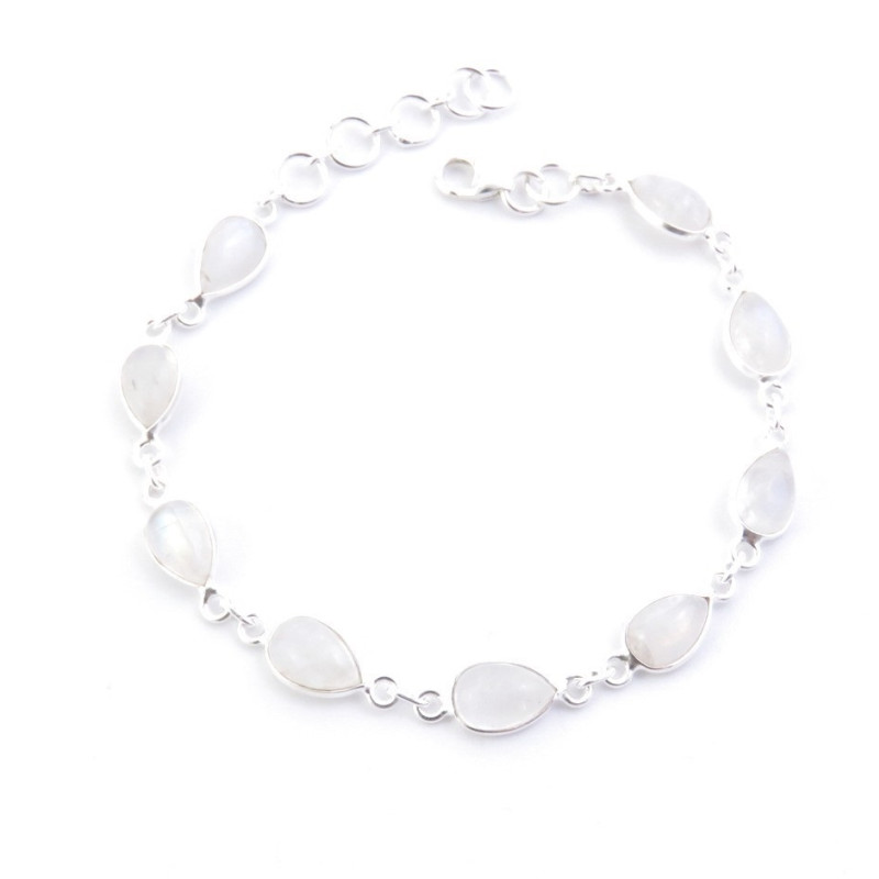 Moonstone - silver bracelet