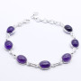 Amethyst -  silver bracelet