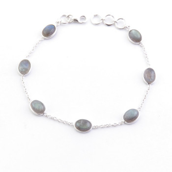 Labradorite -  silver bracelet