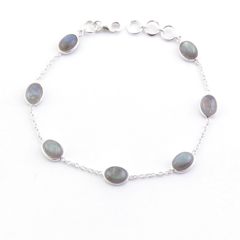 Labradorite -  silver bracelet