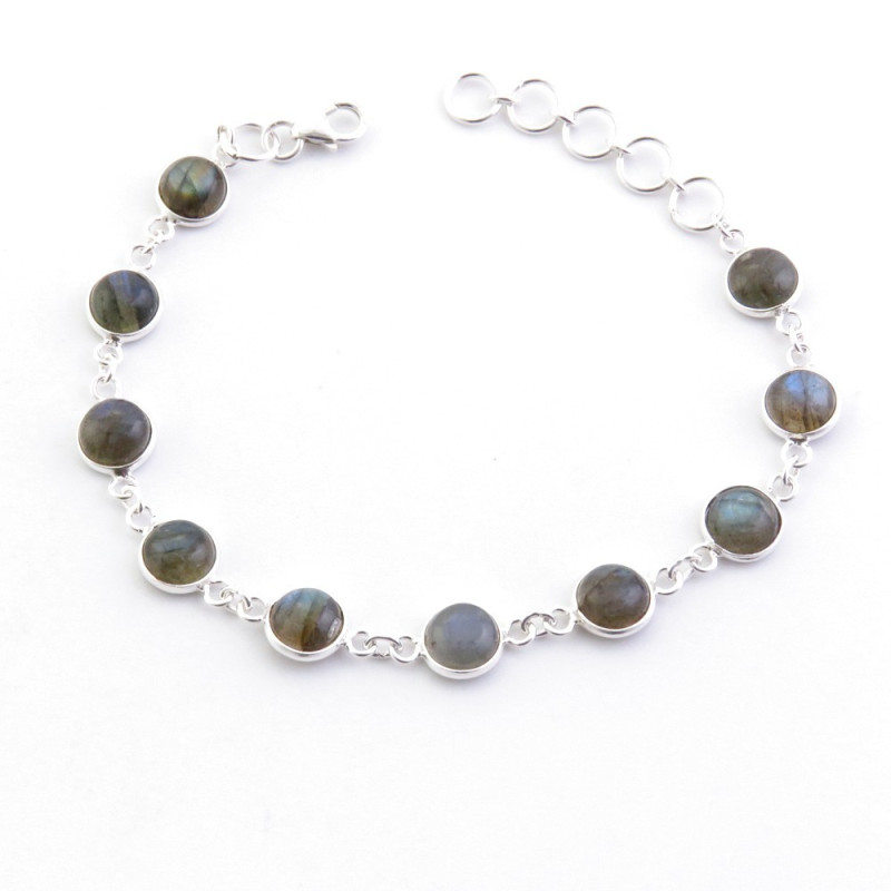 Labradorite -  silver bracelet