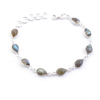 Labradorite -  silver bracelet
