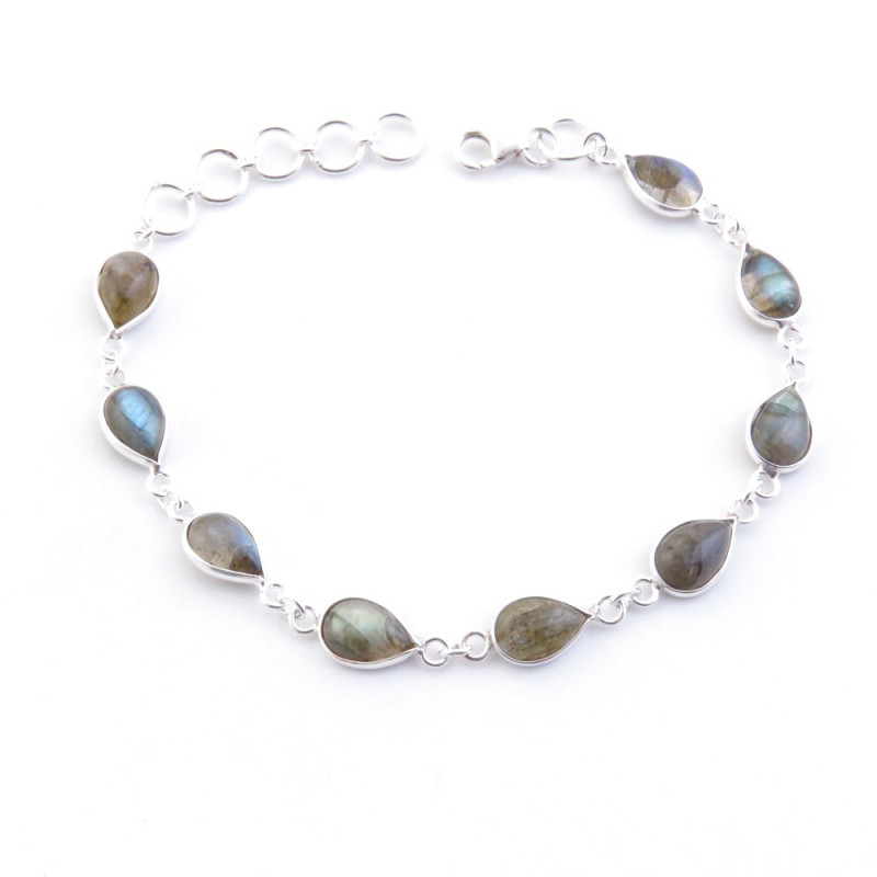 Labradorite -  silver bracelet
