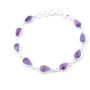 Amethyst -  silver bracelet