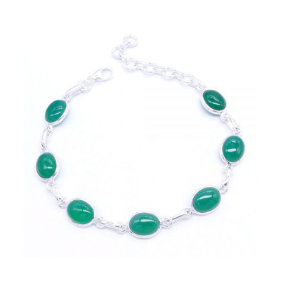 Aventurine - silver bracelet