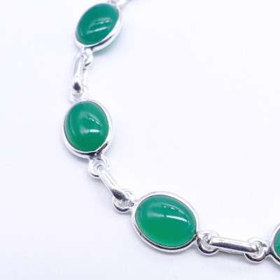 Aventurine - silver bracelet