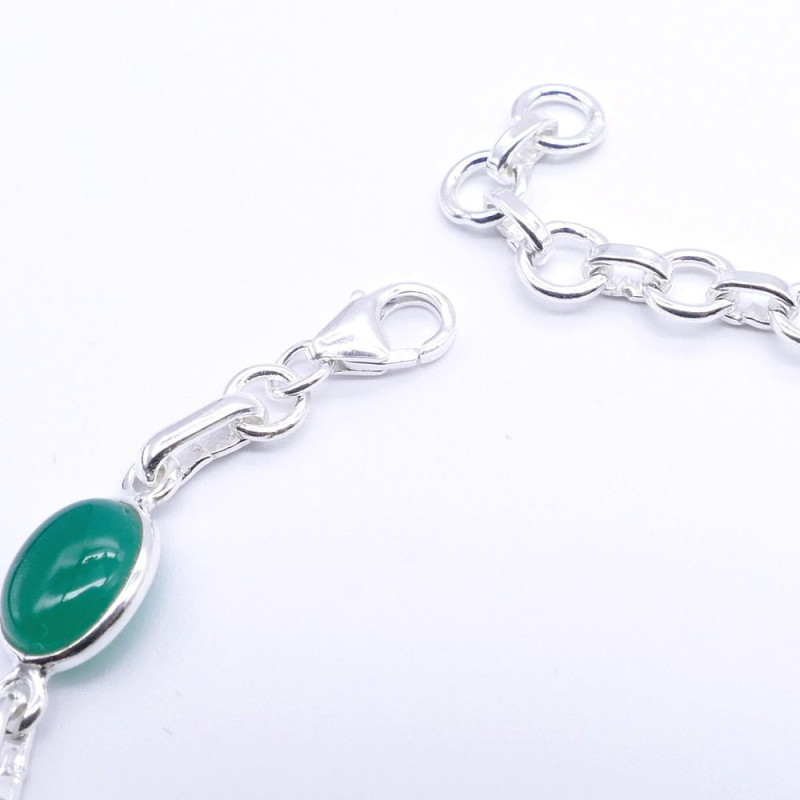 Aventurine - silver bracelet