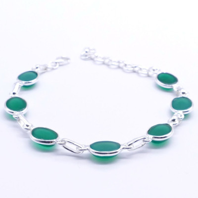 Aventurine - silver bracelet