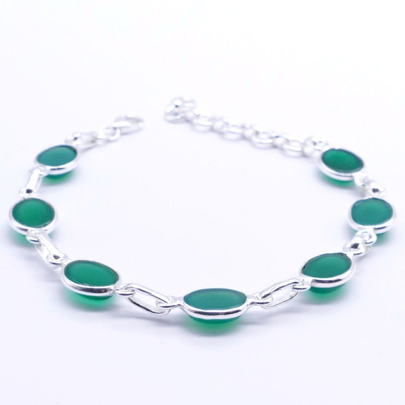 Aventurine - silver bracelet