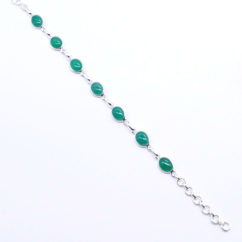 Aventurine - silver bracelet