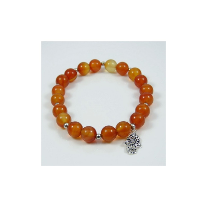 Carnelian - silver bracelet