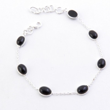 Onyx - silver bracelet