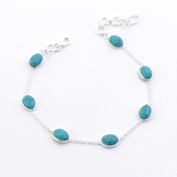 Turquoise - silver bracelet