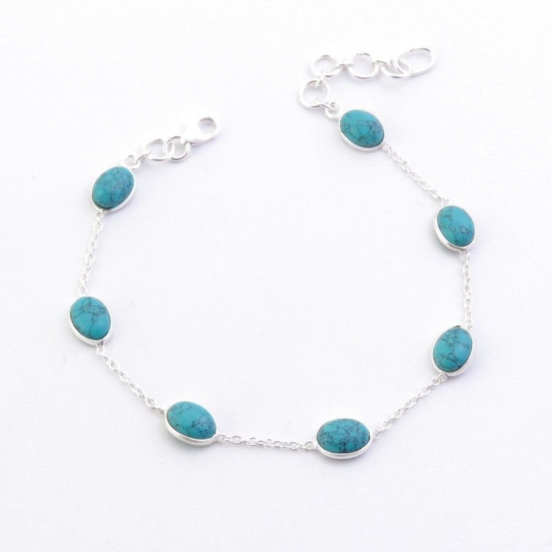 Turquoise - silver bracelet