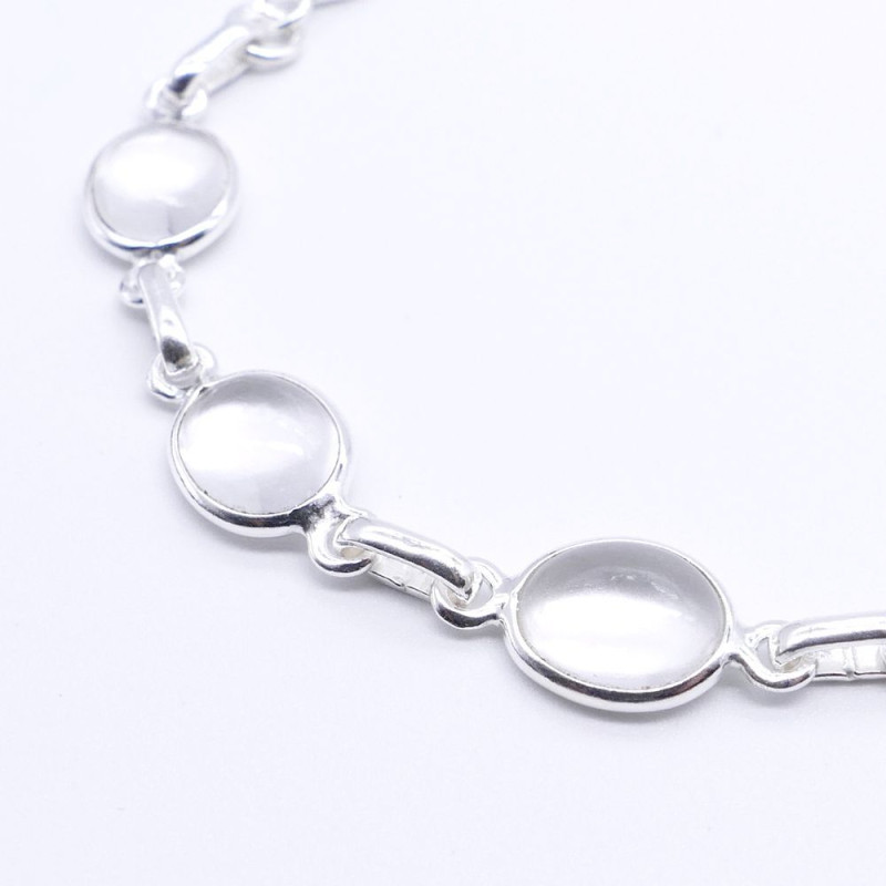 White Quartz - silver bracelet