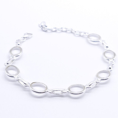 White Quartz - silver bracelet