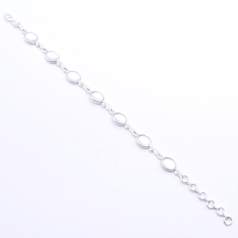 White Quartz - silver bracelet