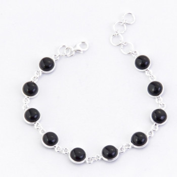 Onyx - silver bracelet
