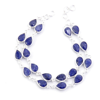 Sapphire -  silver bracelet