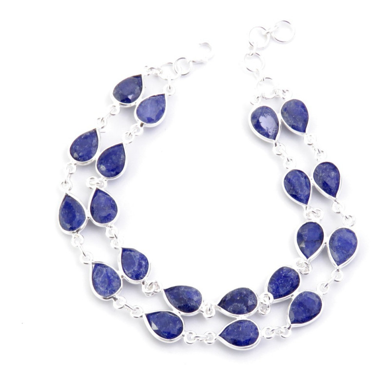 Sapphire -  silver bracelet