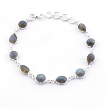 Labradorite -  silver bracelet