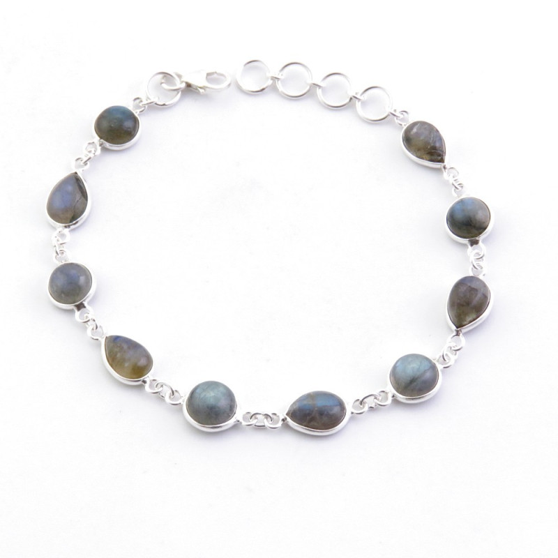 Labradorite -  silver bracelet