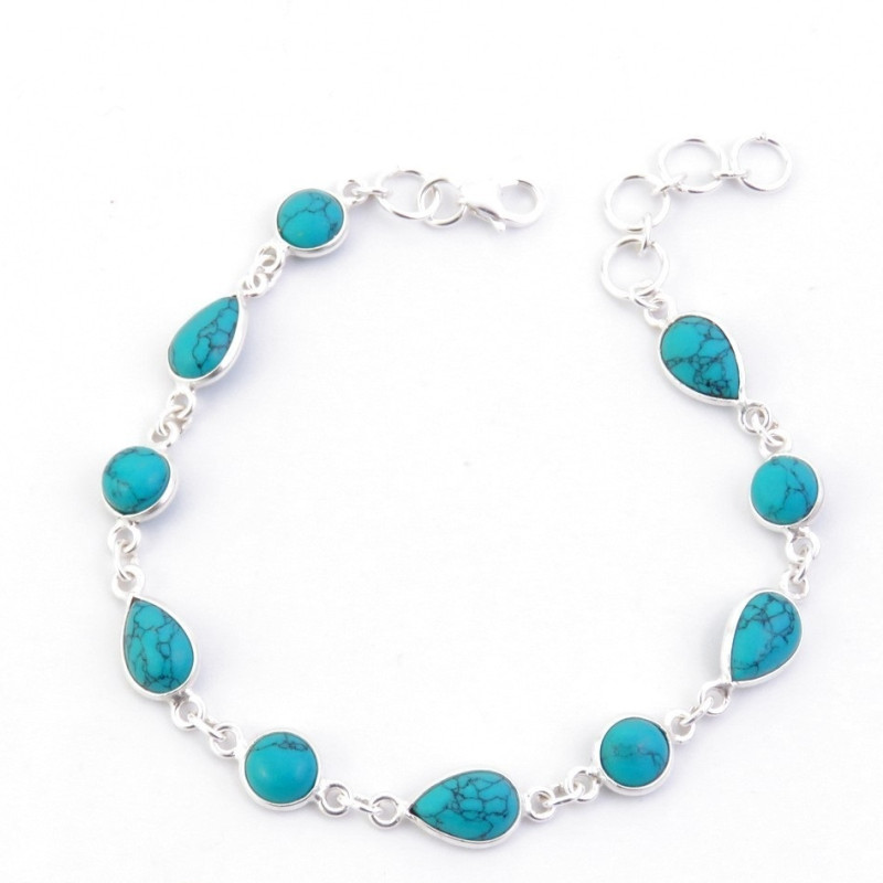 Turquoise - silver bracelet