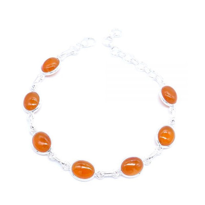 Carnelian - silver bracelet