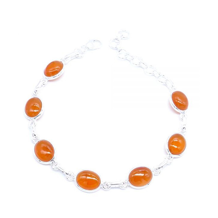Carnelian - silver bracelet