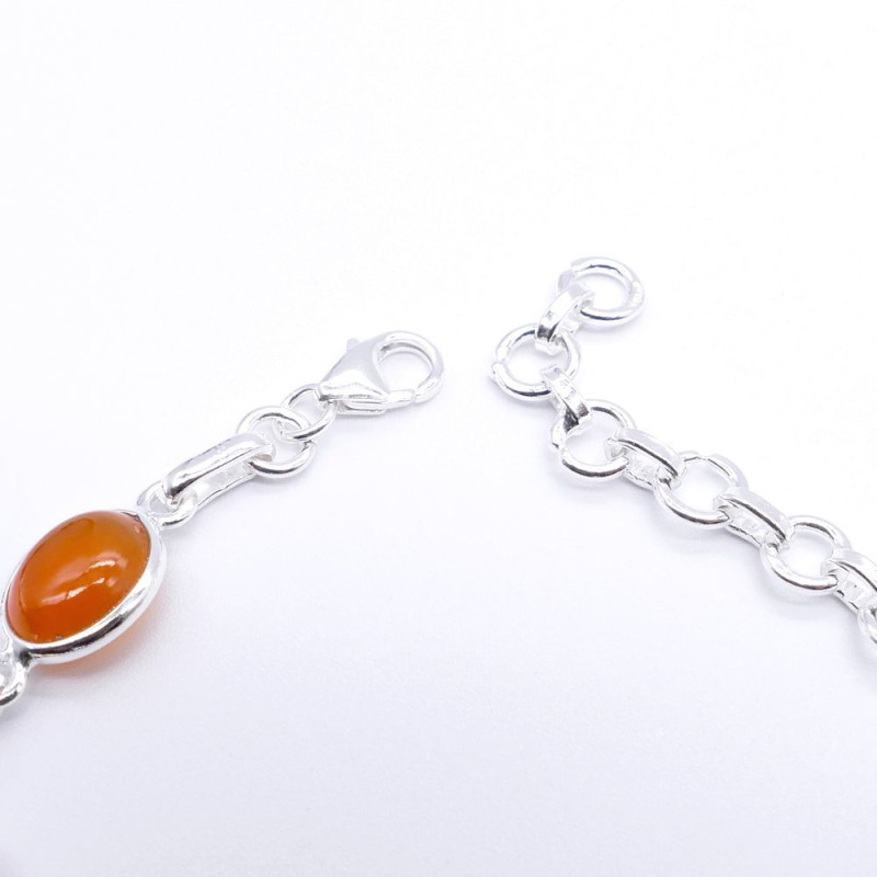 Carnelian - silver bracelet