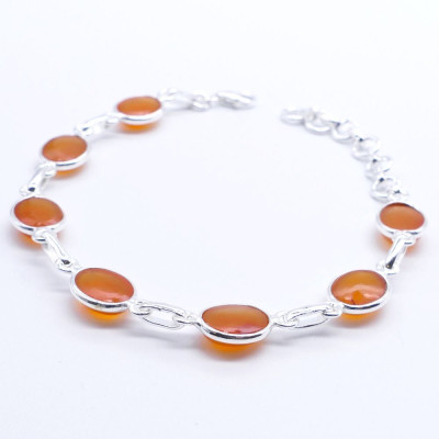 Carnelian - silver bracelet