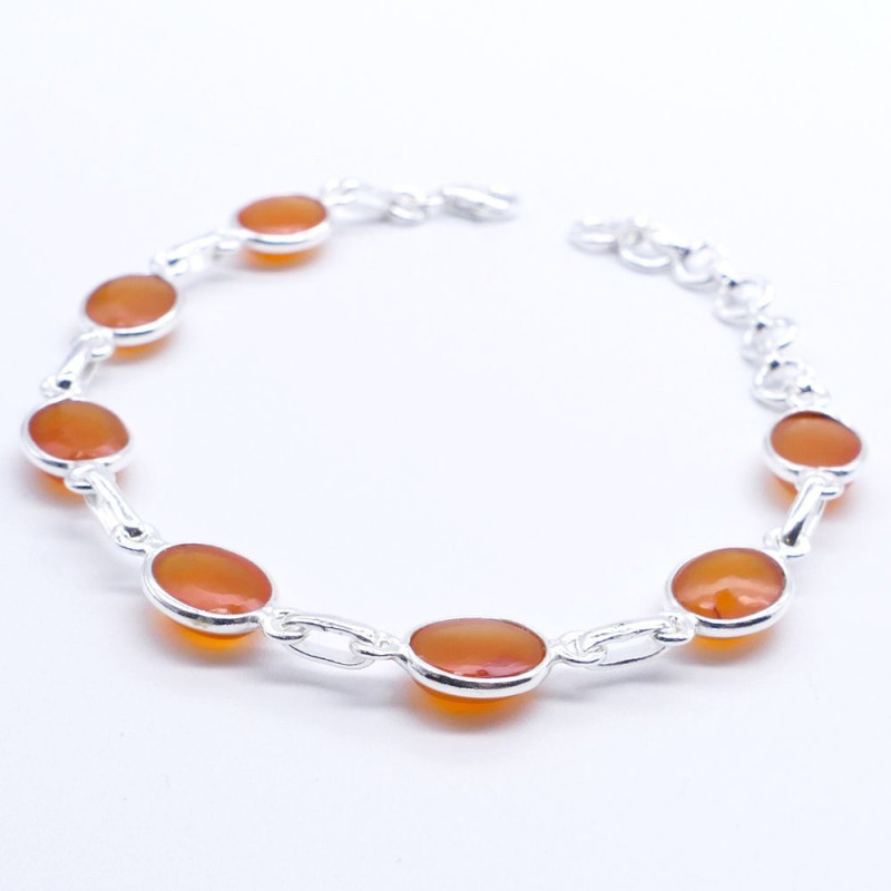 Carnelian - silver bracelet