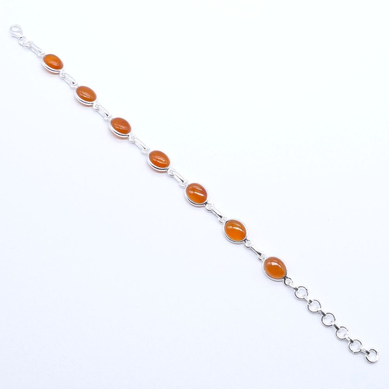 Carnelian - silver bracelet