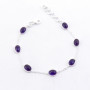 Amethyst -  silver bracelet