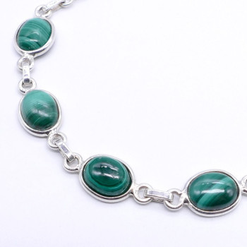 Malachite - silver bracelet
