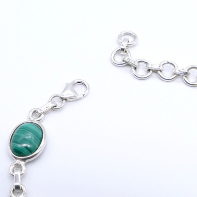 Malachite - silver bracelet