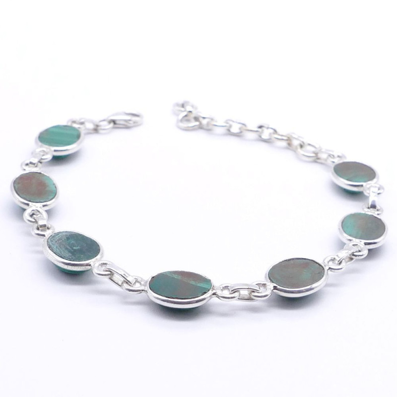 Malachite - silver bracelet