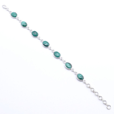 Malachite - silver bracelet