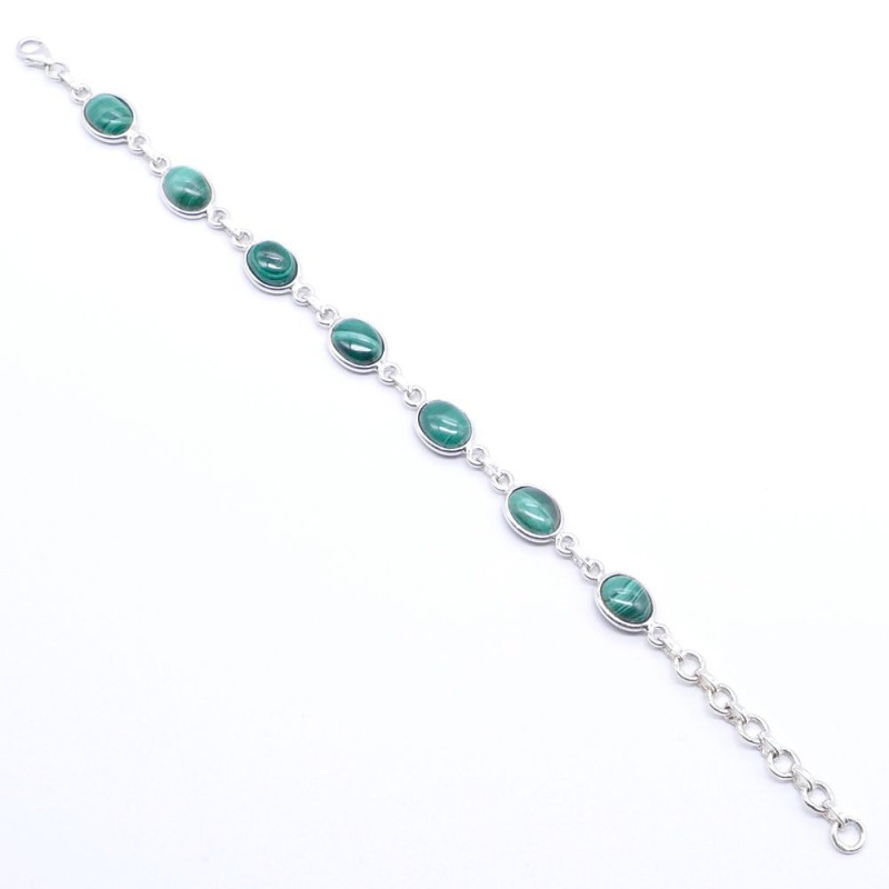 Malachite - silver bracelet
