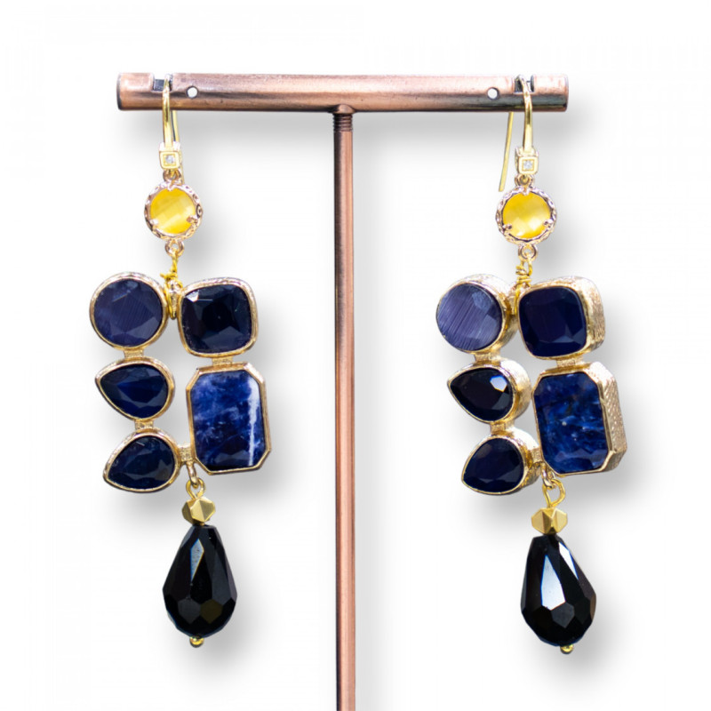 Cat's eye - 925 silver earrings