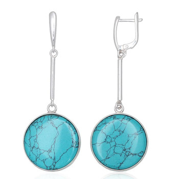 Turquoise silver earrings
