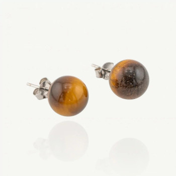 Tiger's eye 925 silver earrings