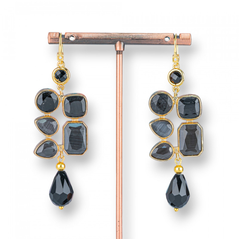 Cat's eye - 925 silver earrings