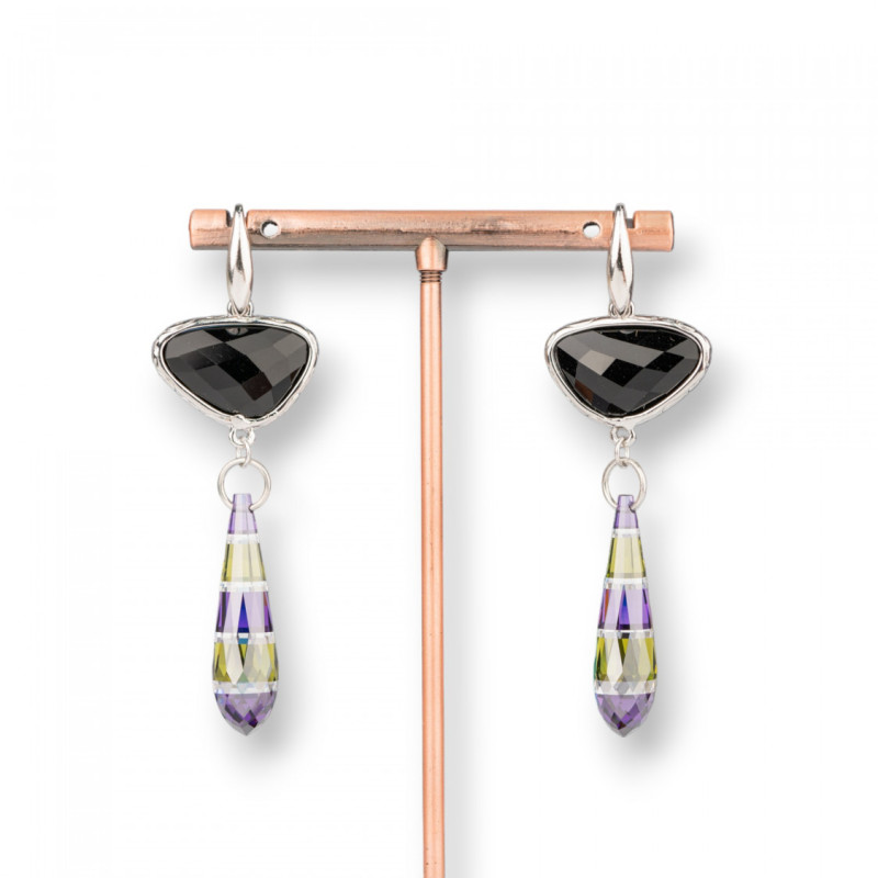 Cat's eye - silver earrings