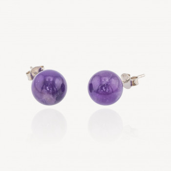 Amethyst 925 silver earrings